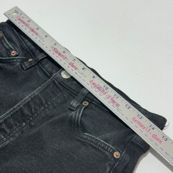 Re/Done Ankle Jeans Women 29 Black Denim Cotton Stretch Button-Fly 5-Pockets - Picture 10 of 13